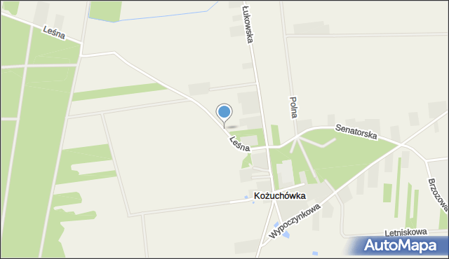 Kożuchówka, Leśna, mapa Kożuchówka