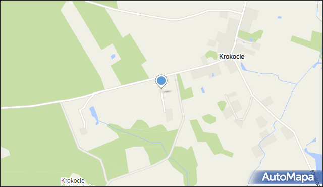 Krokocie, Leśna, mapa Krokocie