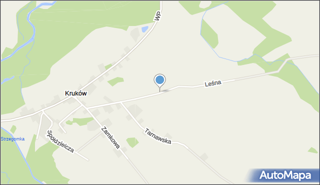 Kruków, Leśna, mapa Kruków