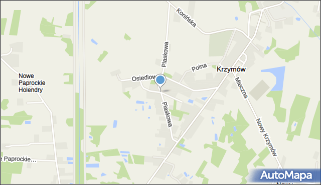 Krzymów powiat koniński, Leśna, mapa Krzymów powiat koniński