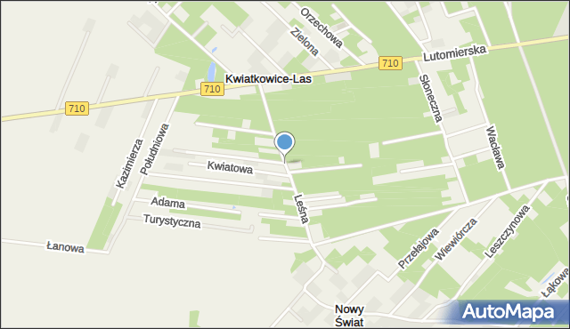 Kwiatkowice-Las, Leśna, mapa Kwiatkowice-Las