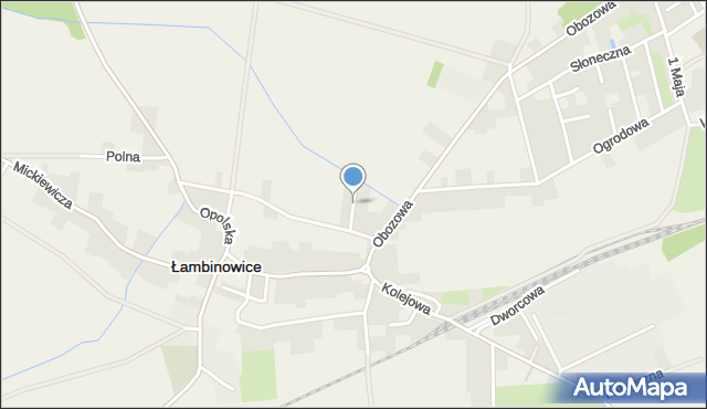 Łambinowice, Leśna, mapa Łambinowice