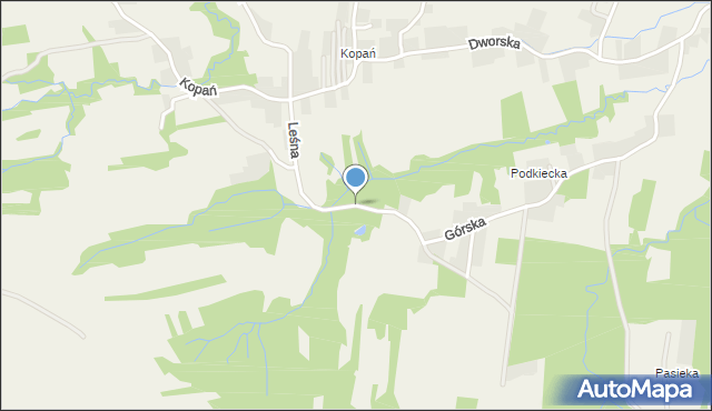 Lanckorona, Leśna, mapa Lanckorona