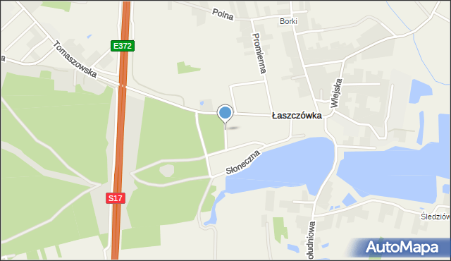 Łaszczówka, Leśna, mapa Łaszczówka