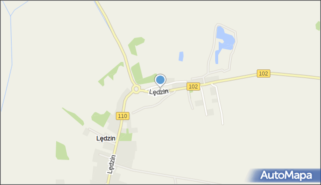 Lędzin, Lędzin, mapa Lędzin