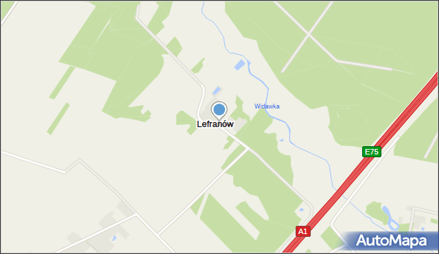 Lefranów, Lefranów, mapa Lefranów