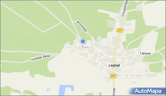 Legbąd, Leśna, mapa Legbąd