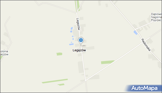 Legęzów, Legęzów, mapa Legęzów