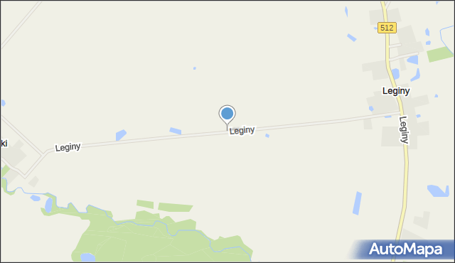 Leginy gmina Bartoszyce, Leginy, mapa Leginy gmina Bartoszyce