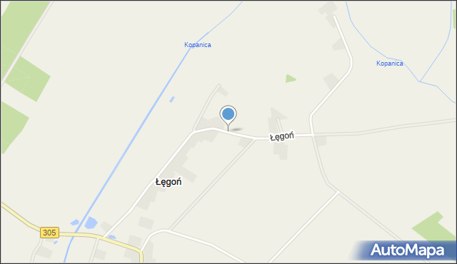 Łęgoń, Łęgoń, mapa Łęgoń