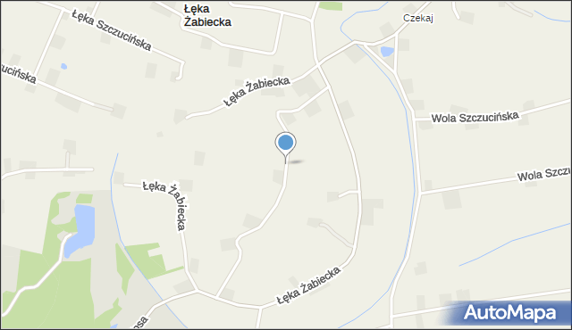 Łęka Żabiecka, Łęka Żabiecka, mapa Łęka Żabiecka