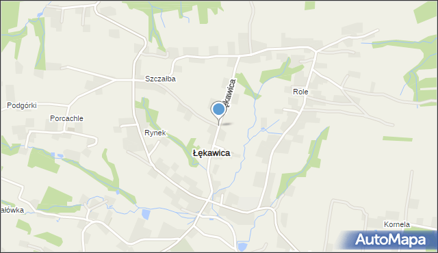 Łękawica gmina Stryszów, Łękawica, mapa Łękawica gmina Stryszów