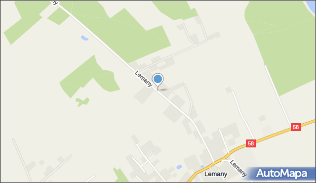 Lemany gmina Szczytno, Lemany, mapa Lemany gmina Szczytno