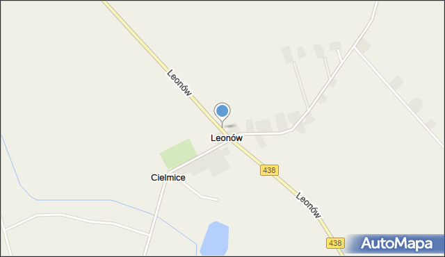 Leonów gmina Borek Wielkopolski, Leonów, mapa Leonów gmina Borek Wielkopolski