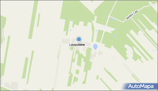 Leopoldów gmina Białobrzegi, Leopoldów, mapa Leopoldów gmina Białobrzegi