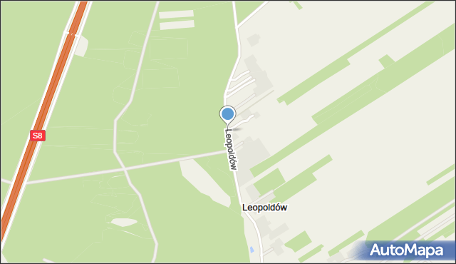 Leopoldów gmina Rawa Mazowiecka, Leopoldów, mapa Leopoldów gmina Rawa Mazowiecka