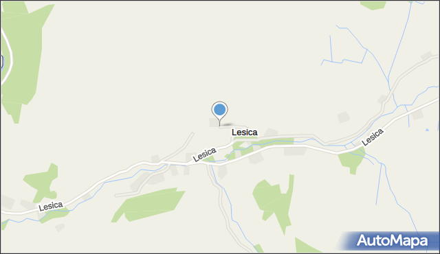 Lesica gmina Międzylesie, Lesica, mapa Lesica gmina Międzylesie