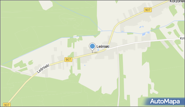 Leśniaki gmina Konopiska, Leśniaki, mapa Leśniaki gmina Konopiska