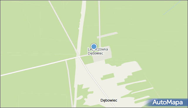 Leśniczówka Dębowiec gmina Olsztyn, Leśniczówka Dębowiec, mapa Leśniczówka Dębowiec gmina Olsztyn