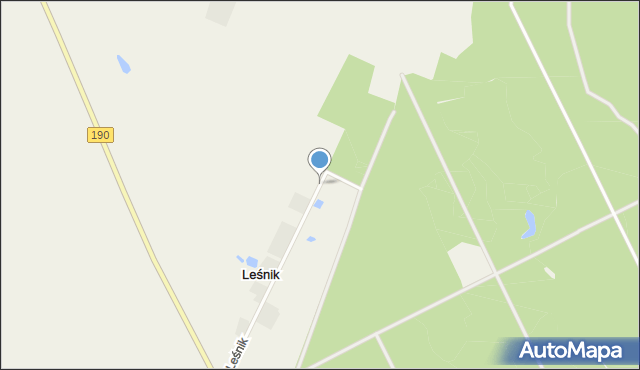 Leśnik gmina Krajenka, Leśnik, mapa Leśnik gmina Krajenka