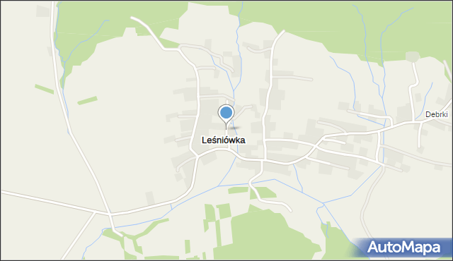 Leśniówka gmina Chorkówka, Leśniówka, mapa Leśniówka gmina Chorkówka