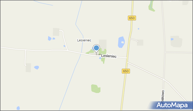 Leśny Rów, Lesieniec, mapa Leśny Rów