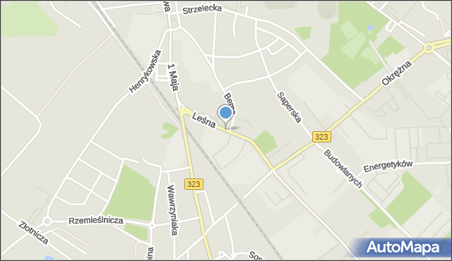 Leszno, Leśna, mapa Leszno