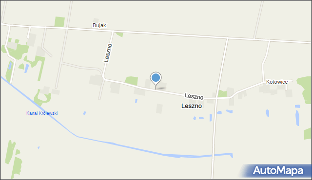 Leszno gmina Grabów, Leszno, mapa Leszno gmina Grabów