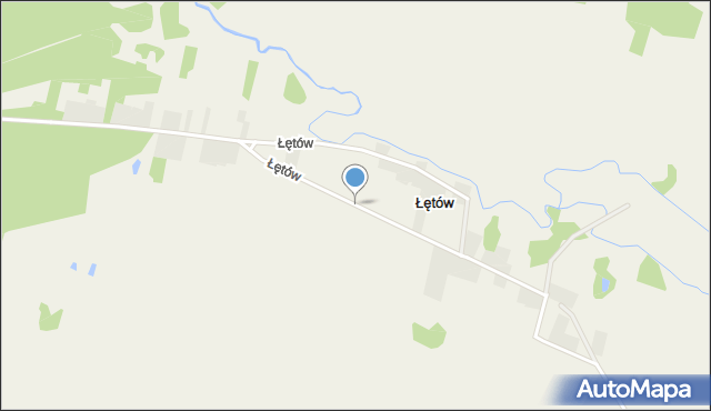 Łętów, Łętów, mapa Łętów