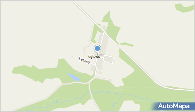 Łętowo gmina Choczewo, Łętowo, mapa Łętowo gmina Choczewo
