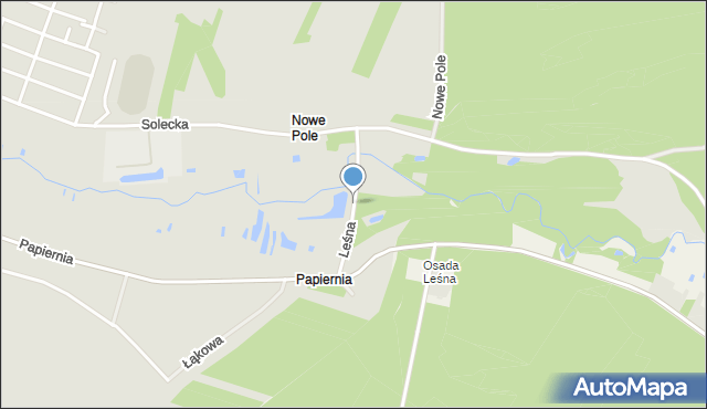 Lipsko, Leśna, mapa Lipsko