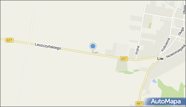 Liw, Leszczyńskiego K. R., ks., mapa Liw