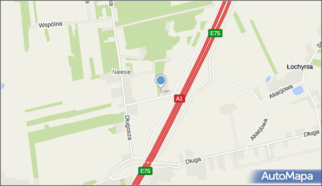 Łochynia, Leśna, mapa Łochynia