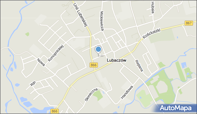 Lubaczów, Legionów, mapa Lubaczów