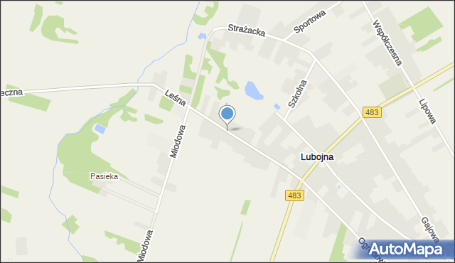 Lubojna, Leśna, mapa Lubojna