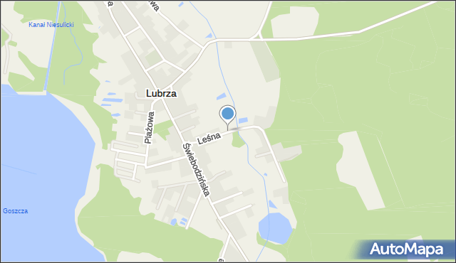 Lubrza powiat świebodziński, Leśna, mapa Lubrza powiat świebodziński