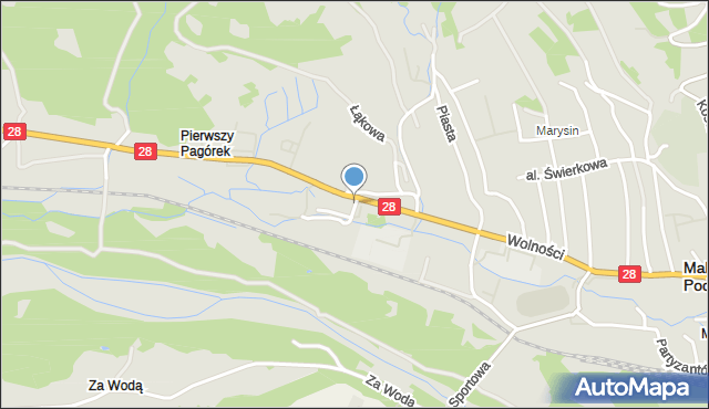 Maków Podhalański, Lelewela, mapa Maków Podhalański