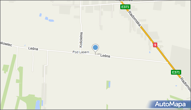 Makowiec, Leśna, mapa Makowiec