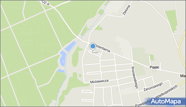 Margonin, Leśna, mapa Margonin