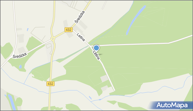 Mechlin gmina Śrem, Leśna, mapa Mechlin gmina Śrem