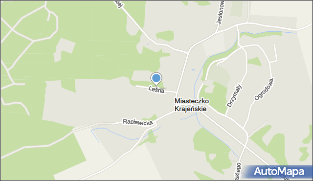 Miasteczko Krajeńskie, Leśna, mapa Miasteczko Krajeńskie