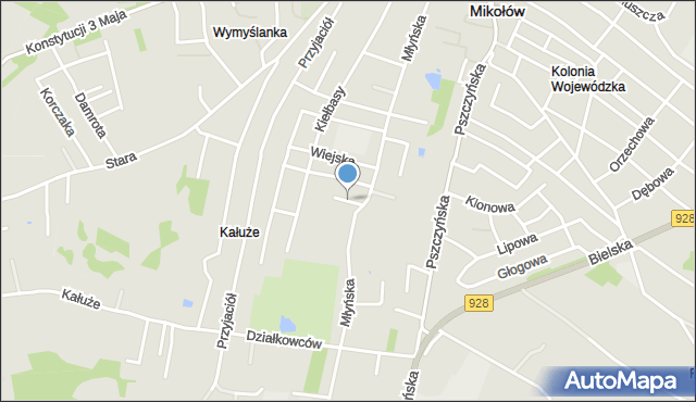 Mikołów, Lema Stanisława, mapa Mikołów