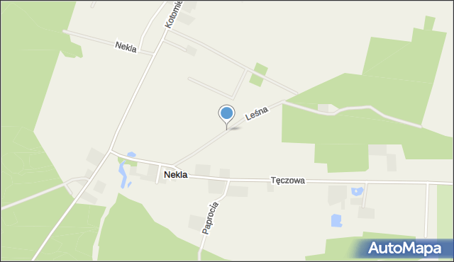 Nekla gmina Dobrcz, Leśna, mapa Nekla gmina Dobrcz