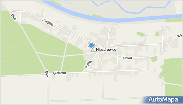 Niezdrowice, Leśna, mapa Niezdrowice