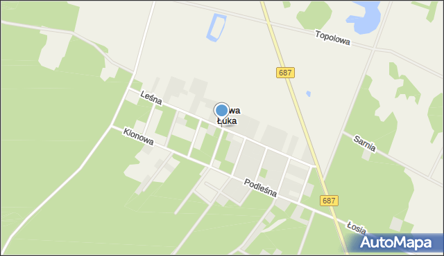 Nowa Łuka, Leśna, mapa Nowa Łuka