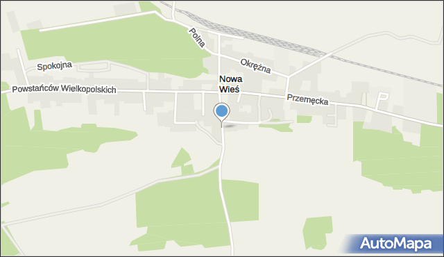 Nowa Wieś gmina Przemęt, Leśna, mapa Nowa Wieś gmina Przemęt