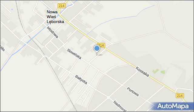 Nowa Wieś Lęborska, Łebska, mapa Nowa Wieś Lęborska