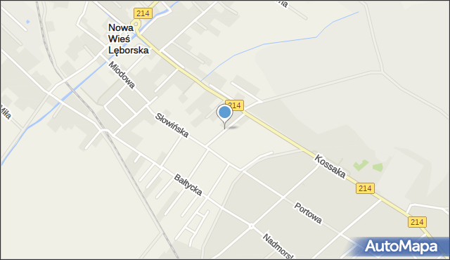 Nowa Wieś Lęborska, Łebska, mapa Nowa Wieś Lęborska