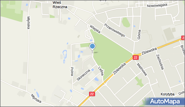 Nowa Wieś Rzeczna, Leśna, mapa Nowa Wieś Rzeczna