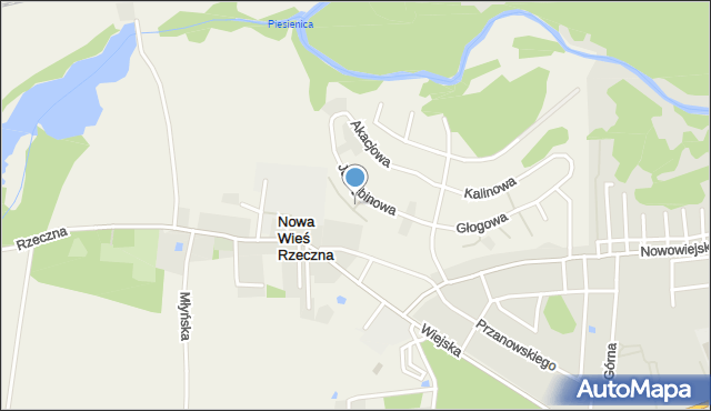 Nowa Wieś Rzeczna, Leszczynowa, mapa Nowa Wieś Rzeczna